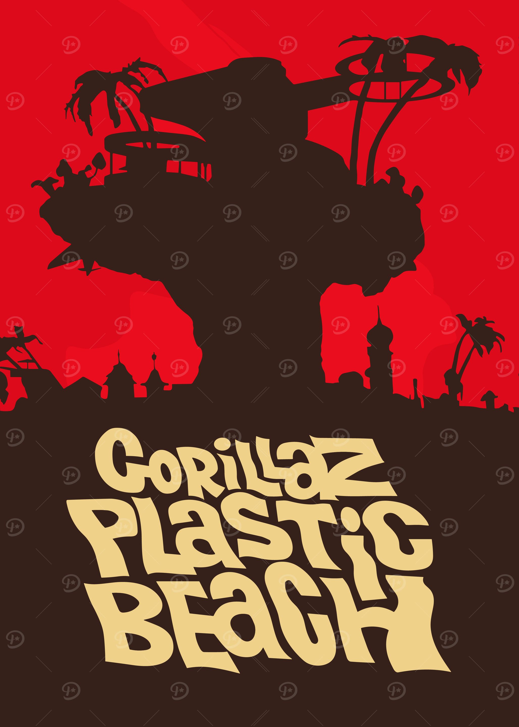 Gorillaz Plastic Beach Album Art