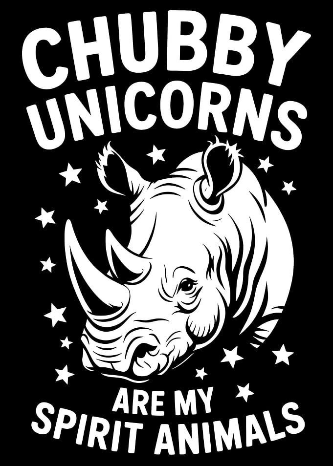 Chubby Unicorns Spirit Animal Rhino