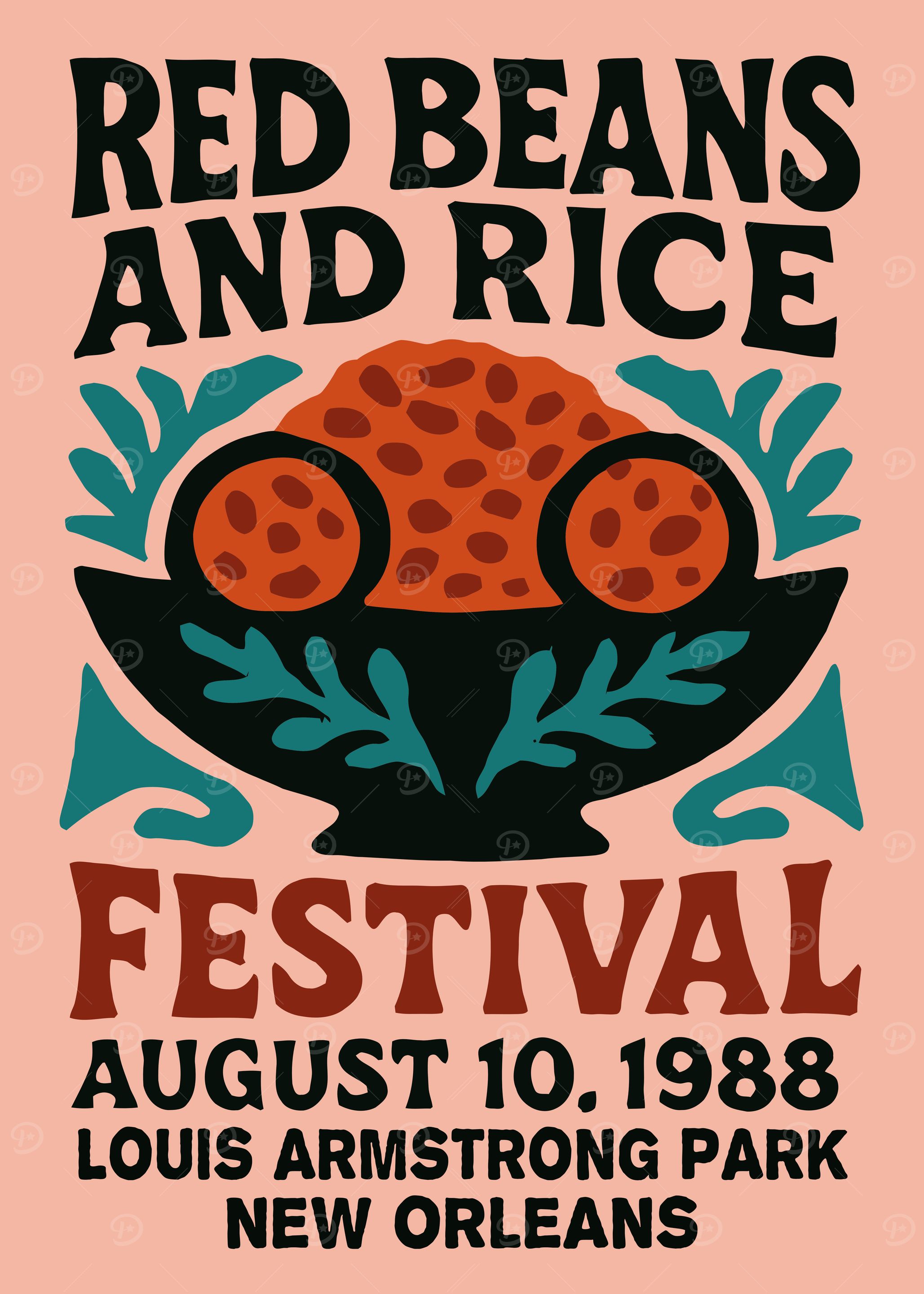 Red Beans and Rice Festival Poster