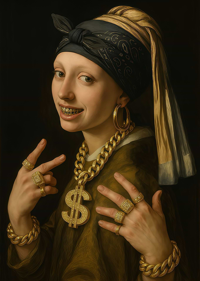Rapper Girl with a Hoop Earring
