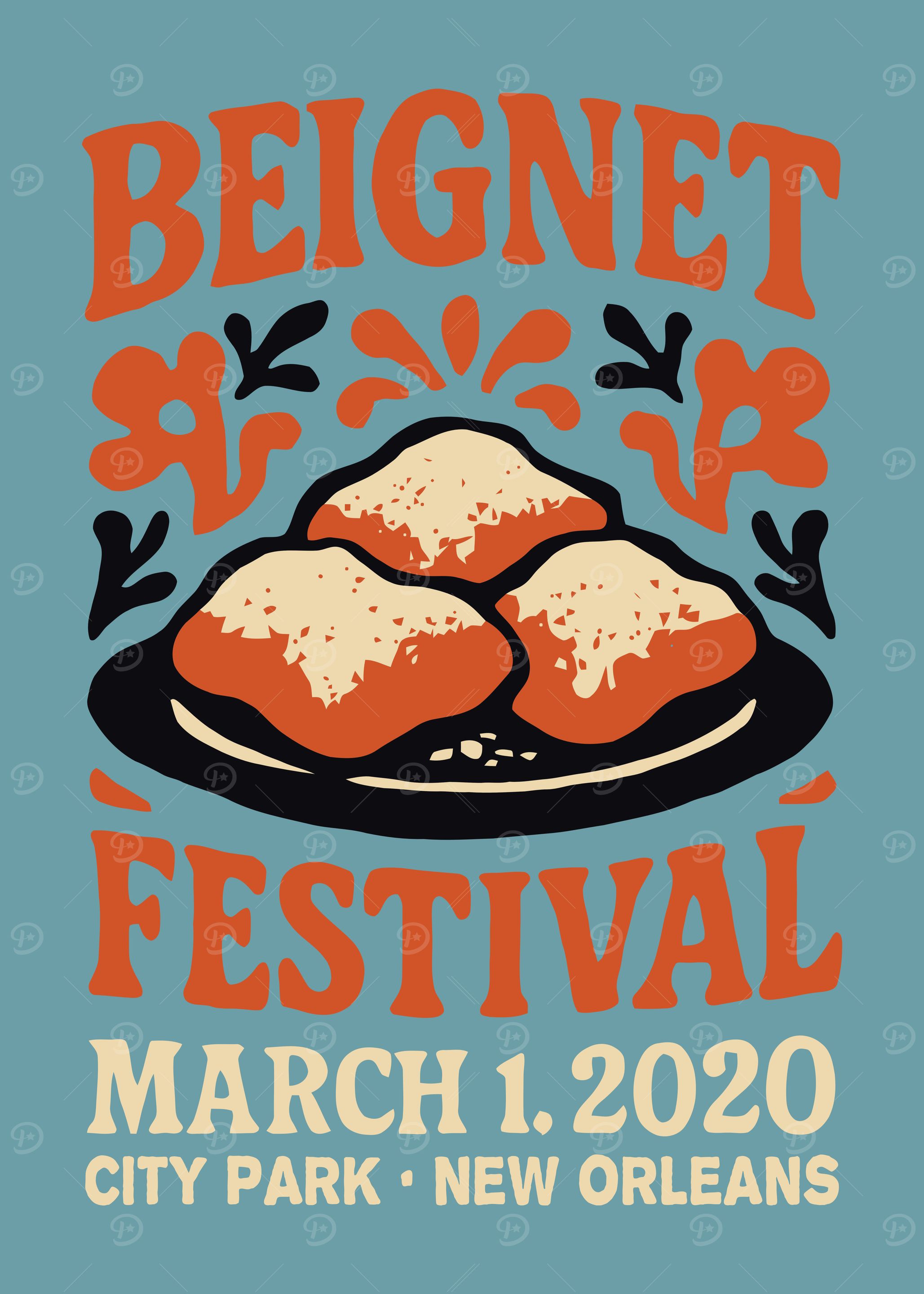 Beignet Festival Poster, New Orleans