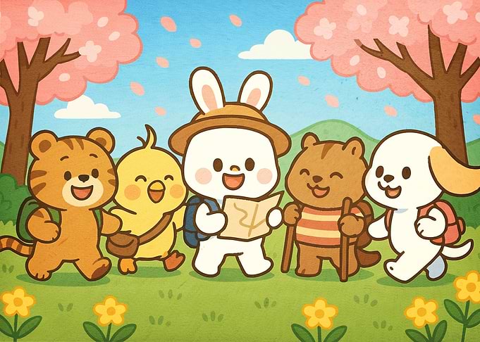 Animals Hiking Adventure