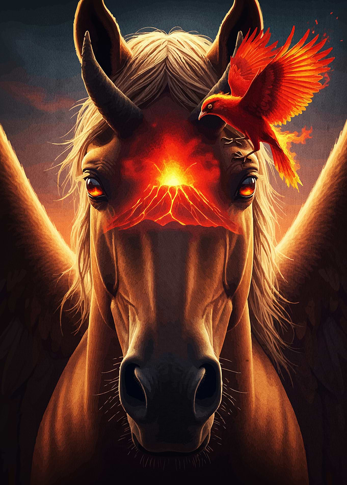 Fiery Pegasus Phoenix
