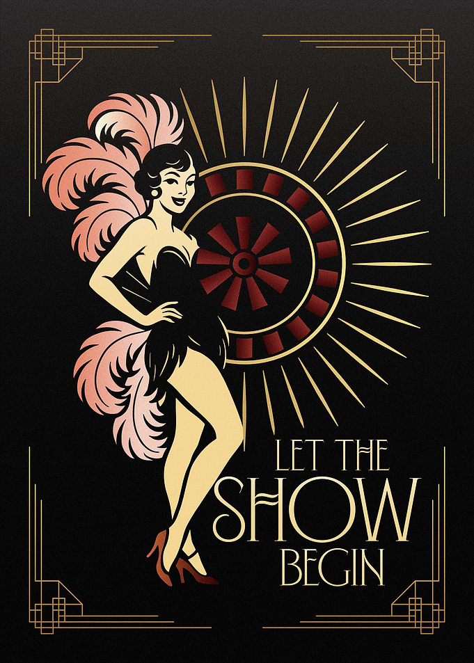 Art Deco Showgirl Illustration