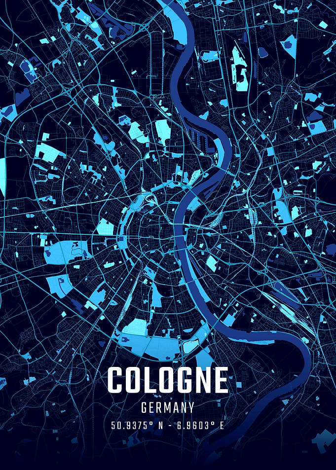 Cologne Midnight City Map