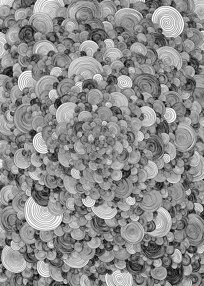 SKY — Black and White Spirals