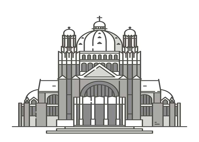 Minimalist Church Illustration