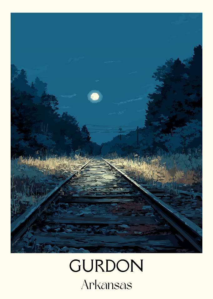 Gurdon, Arkansas: Night Train Tracks