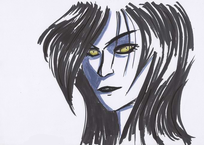 Mysterious woman Portrait Illustration