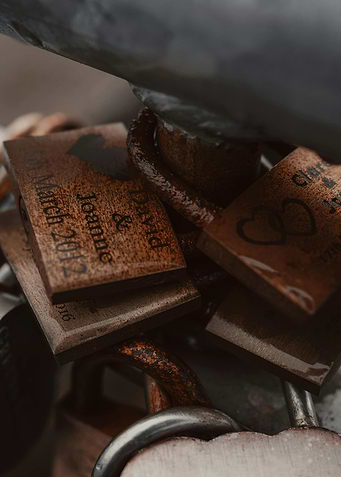 Love Locks with Engraved Names and Dates