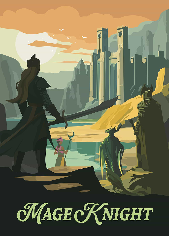 Mage Knight Board Game Inspired Illustration