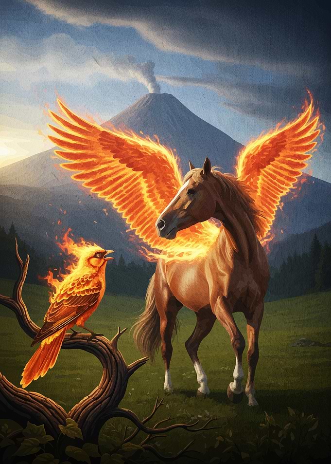 Fiery Pegasus Phoenix