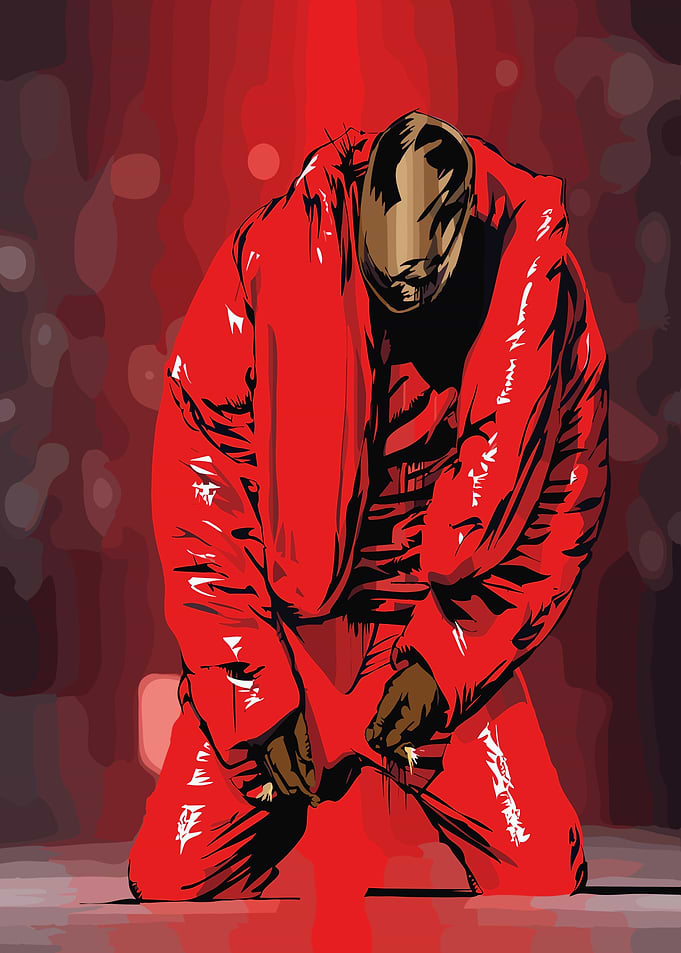 Kanye West Red Outfit Digital Art