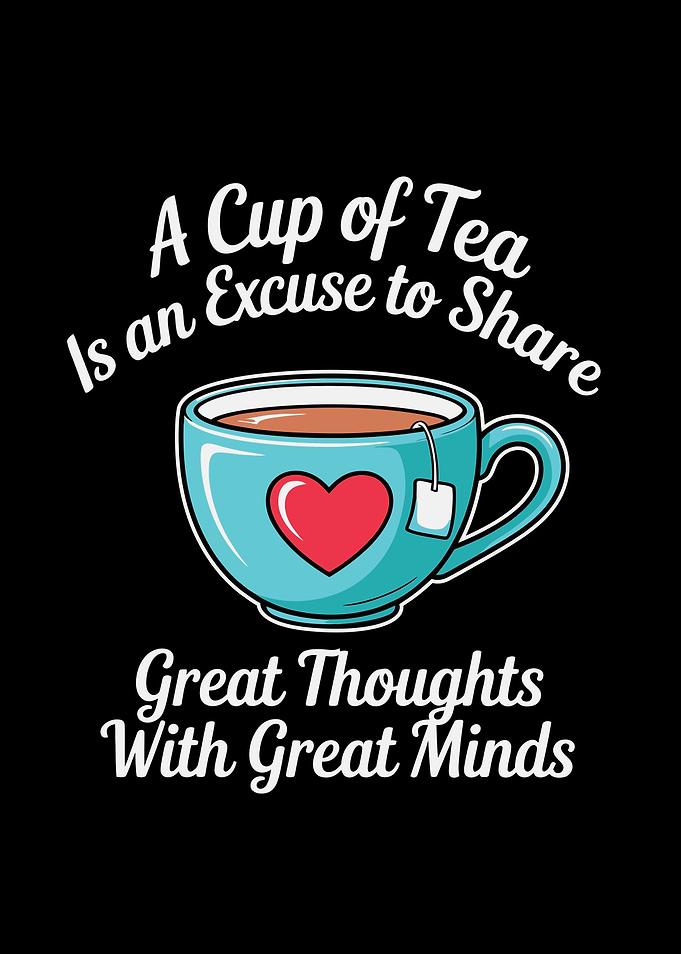 Tea Cup with Heart and Quote