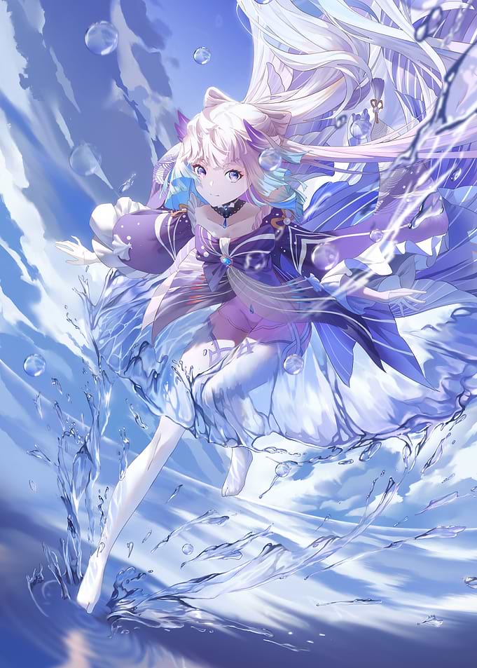 Girl in Water Digital Art