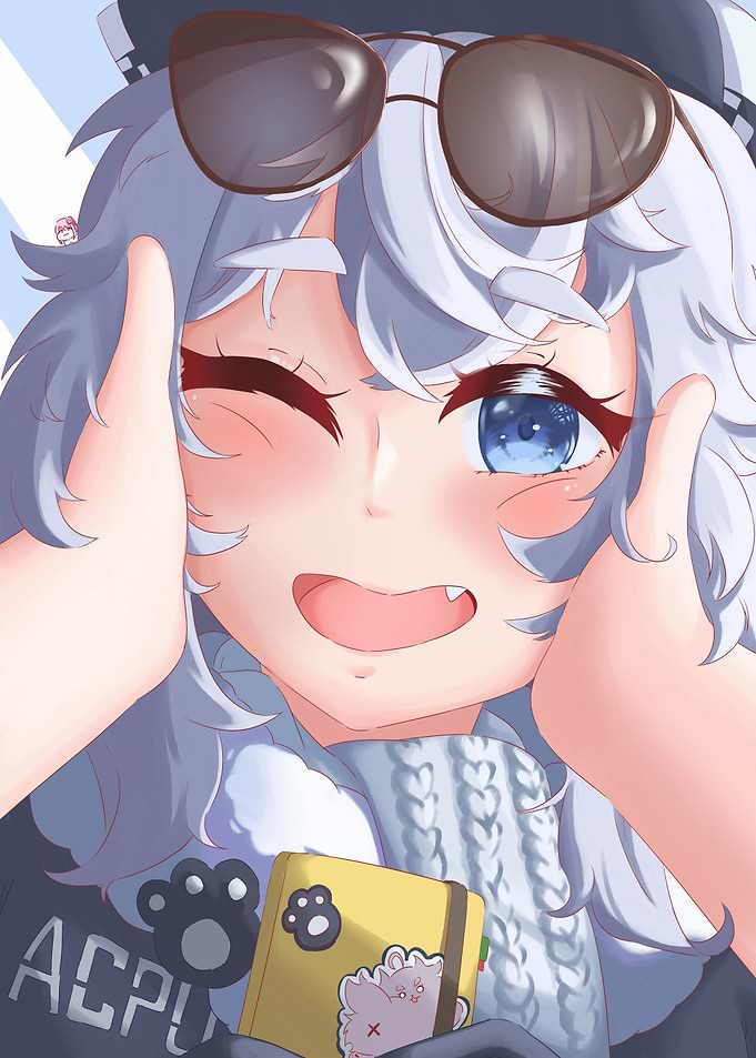 Anime Girl Winking with Thumbs Up
