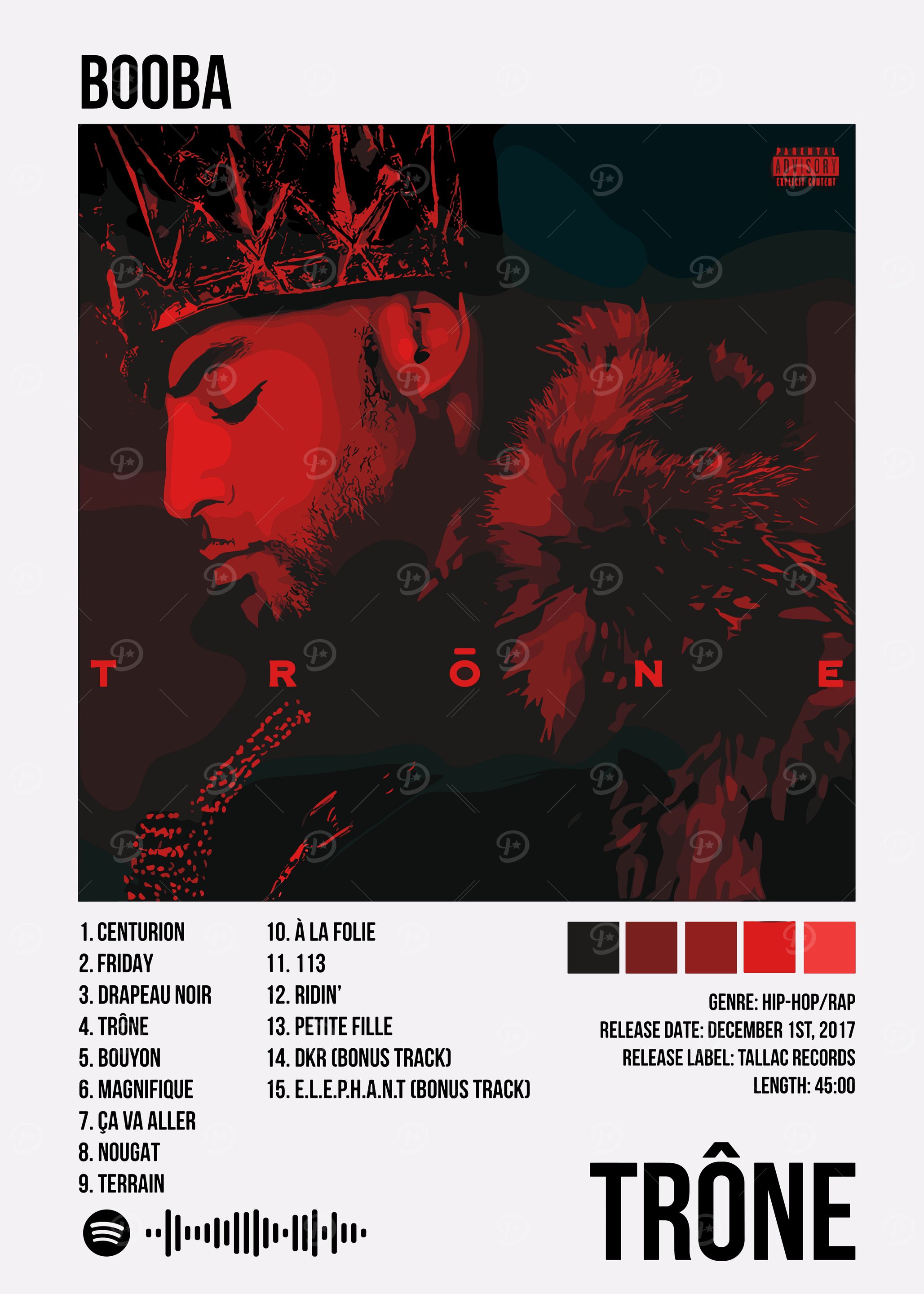 Booba Trône Album Cover Art