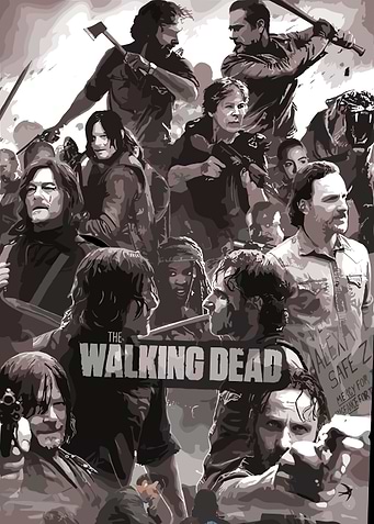 The Walking Dead Character Collage