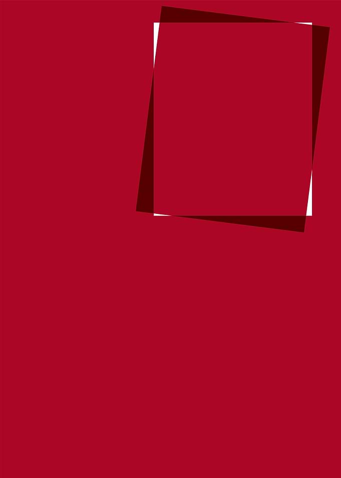 Abstract Red Square Composition