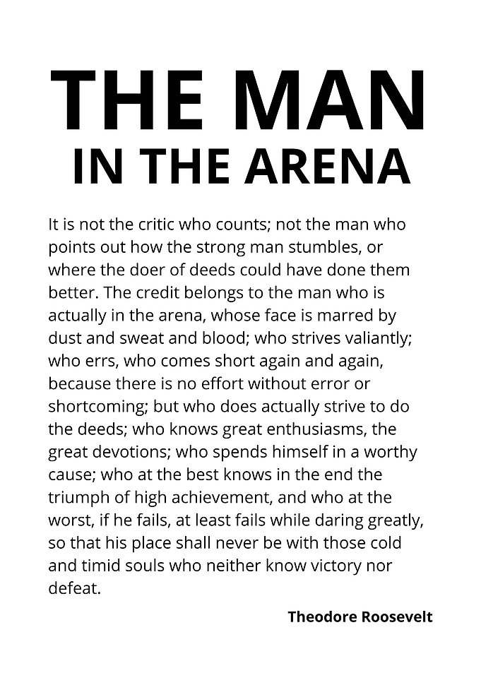 The Man in the Arena Quote