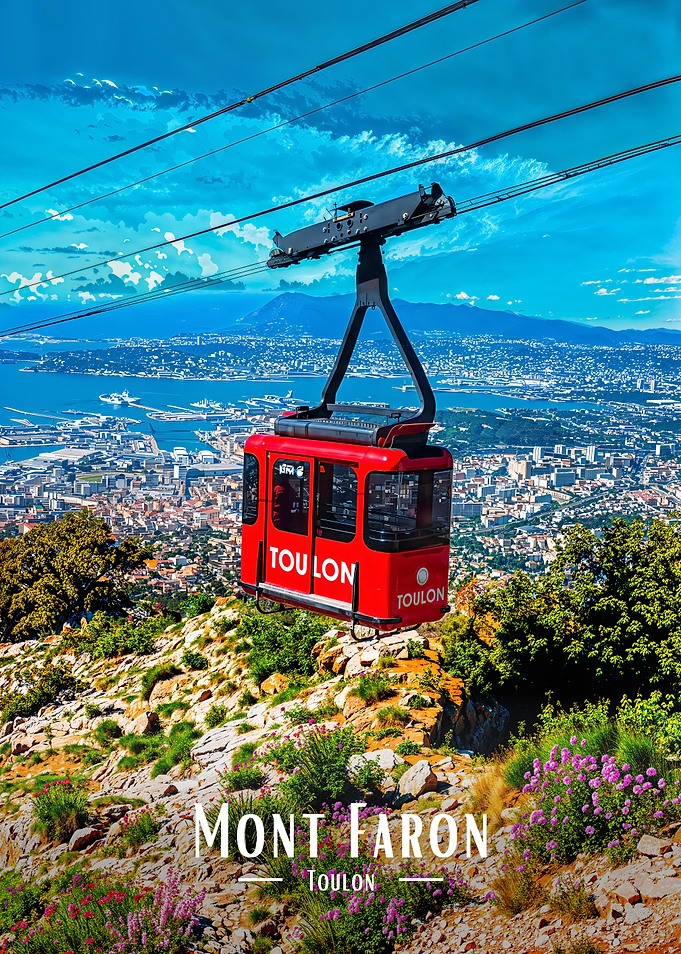 Mont Faron Toulon Cable Car View