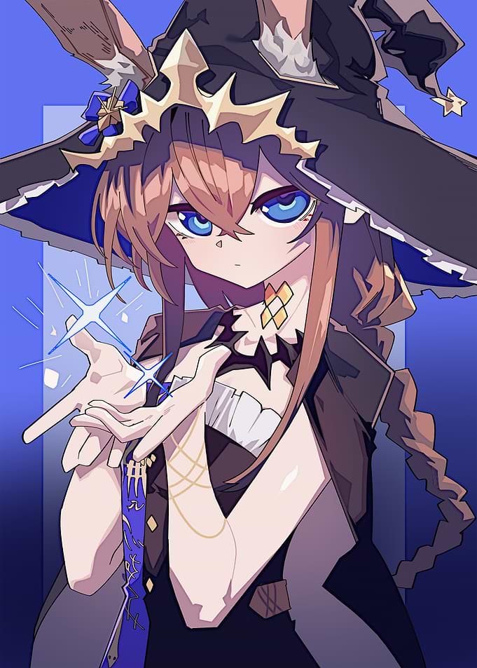 Anime Witch Girl with Magic