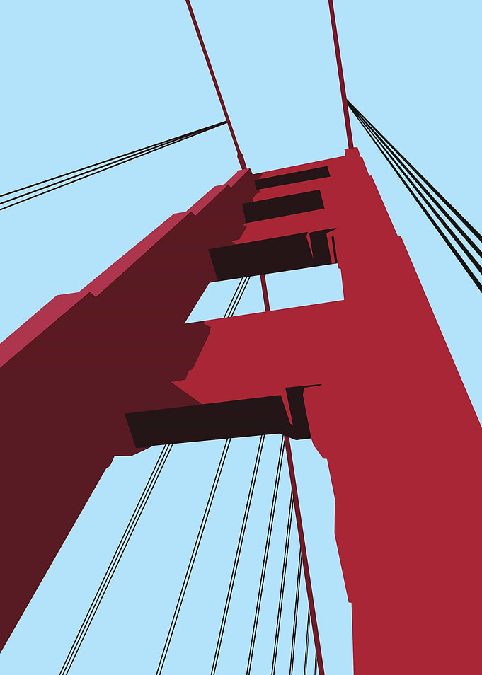 Golden Gate Bridge (Low Angle View)