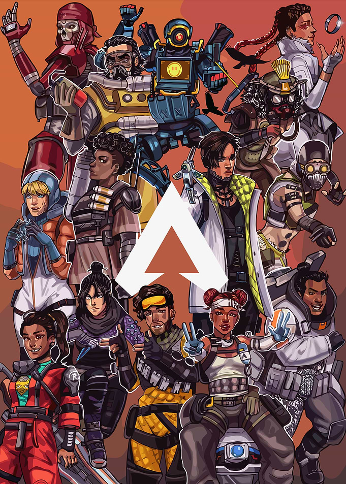 Apex Legends Characters Group Illustration
