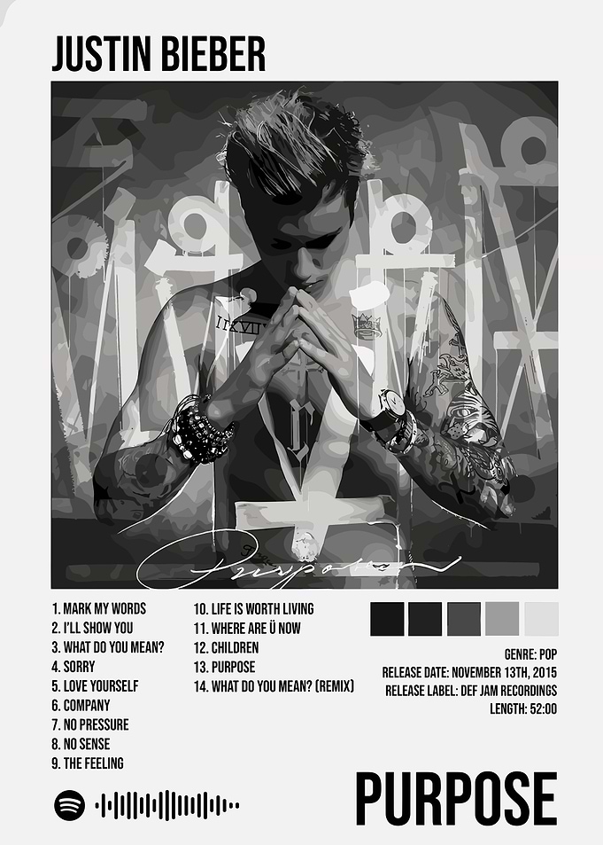 Justin Bieber Purpose Album Cover Art