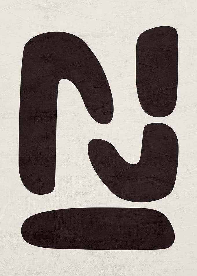 Abstract Shapes on Beige Background