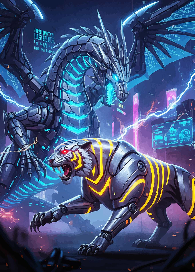 Cybernetic Dragon and Tiger