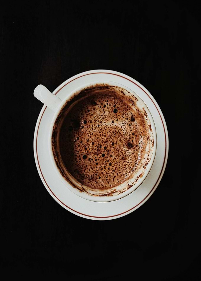 Coffee Cup on Black Background
