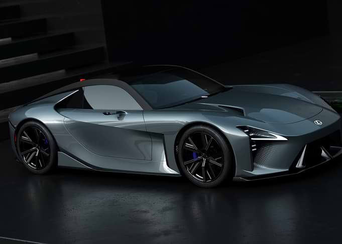 sleek silver lexus sports car