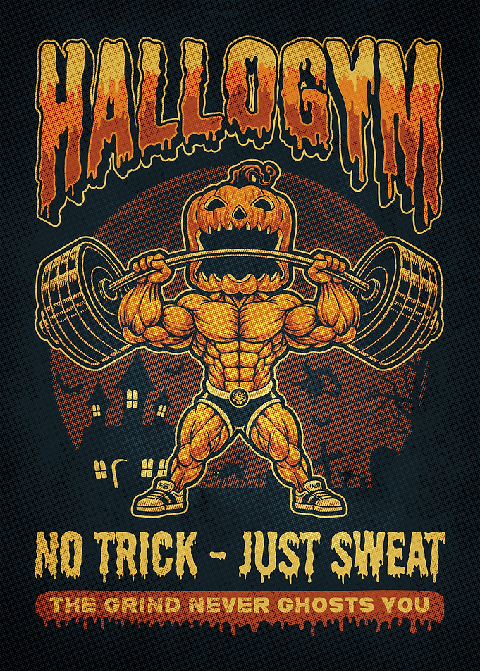 Hallogym: Halloween Fitness Illustration