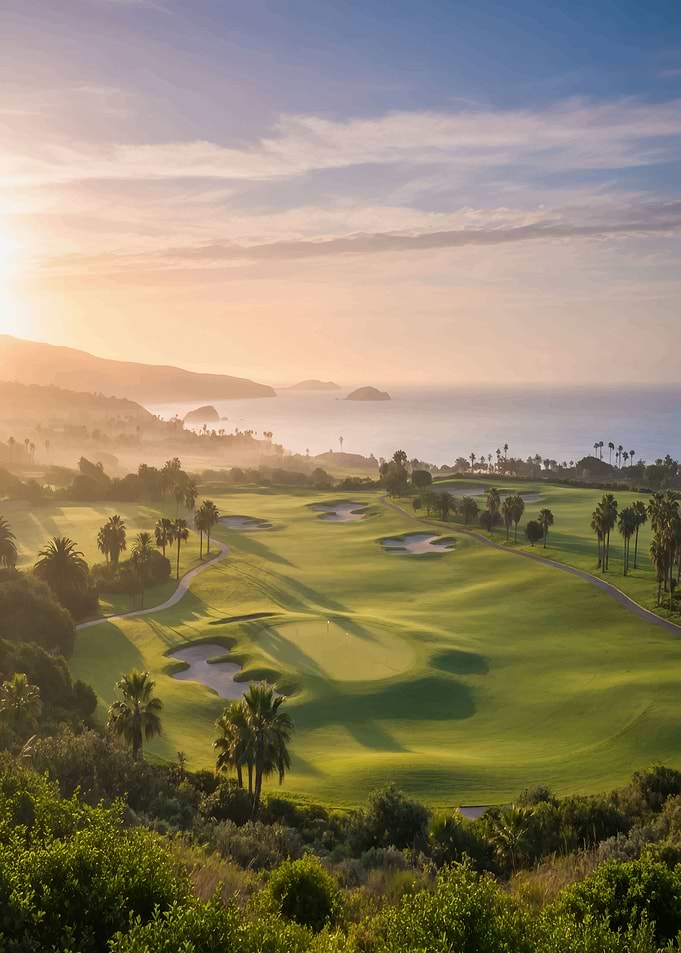 Scenic Golf Course at Sunrise