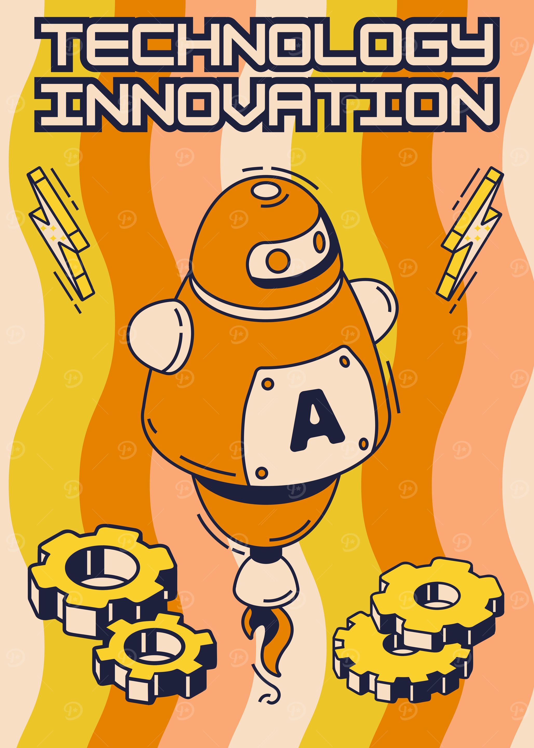 Technology Innovation Robot with Gears