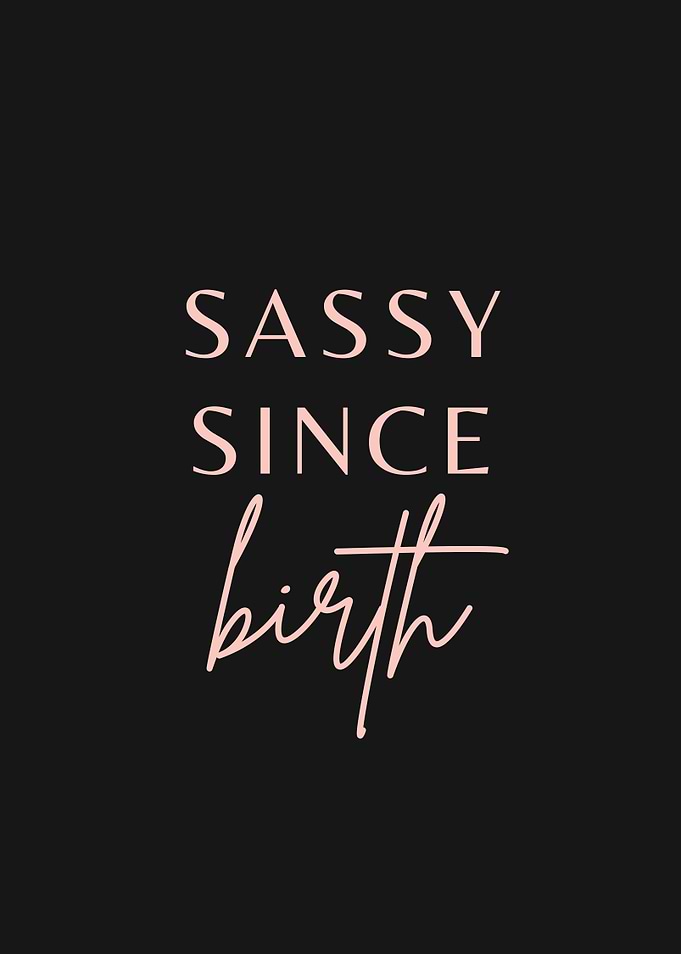 Sassy Since Birth, Feminist Text Art