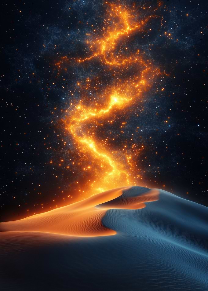 Cosmic Desert Landscape