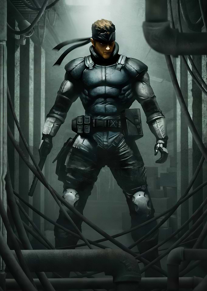 Solid Snake in Industrial Setting