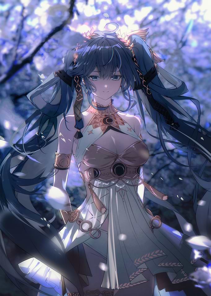 Anime Girl in Fantasy Forest