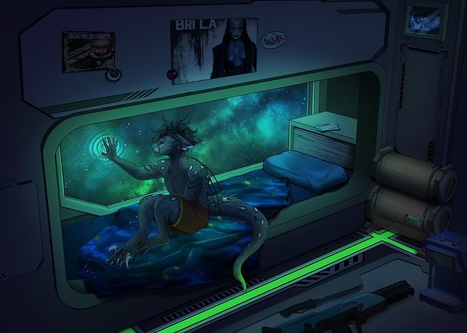 gazing in space