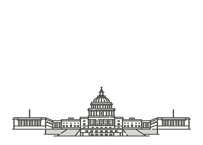 United States Capitol Building Illustration