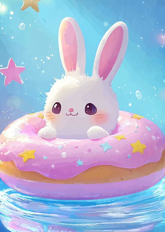 Cute Bunny Donut Float