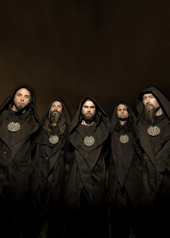 Hooded Figures in Black Robes