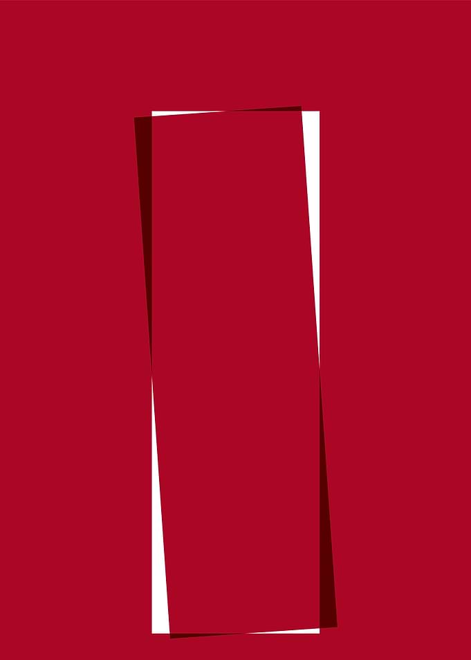 Abstract Red and White Geometric Design