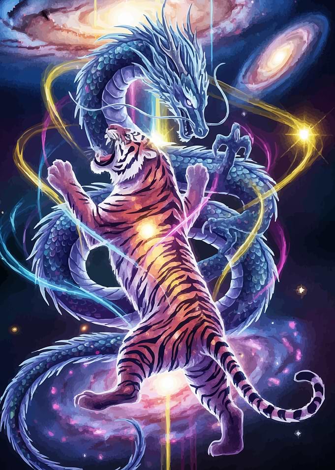 Tiger and Dragon Cosmic Battle