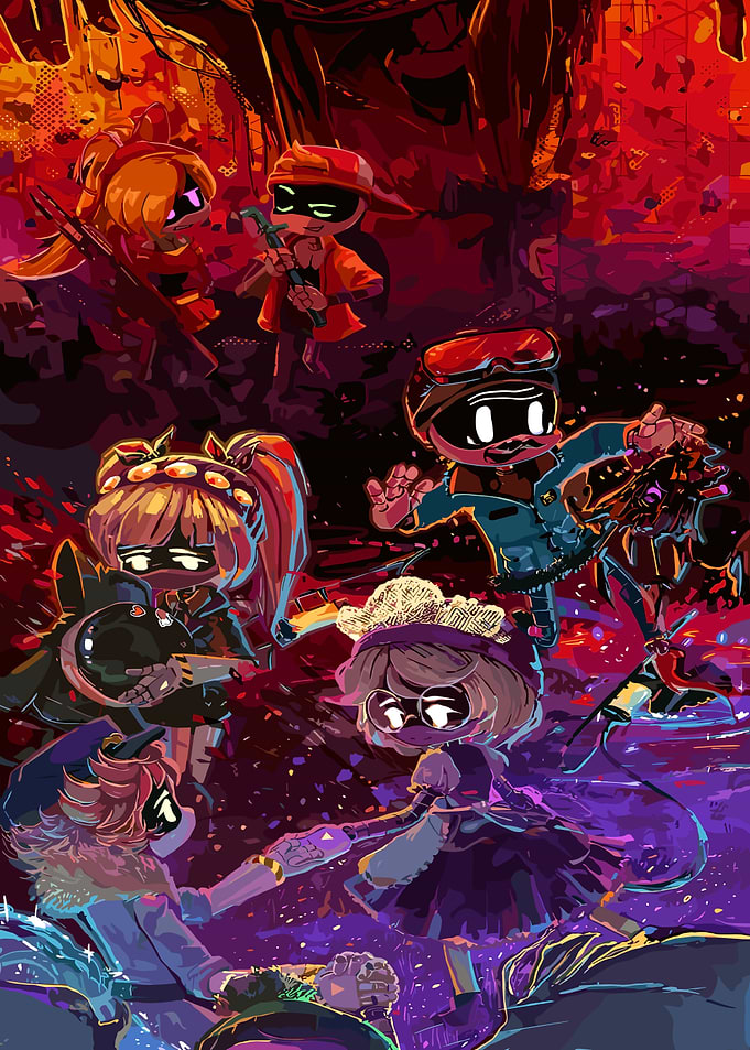 Murder Drones Group Illustration