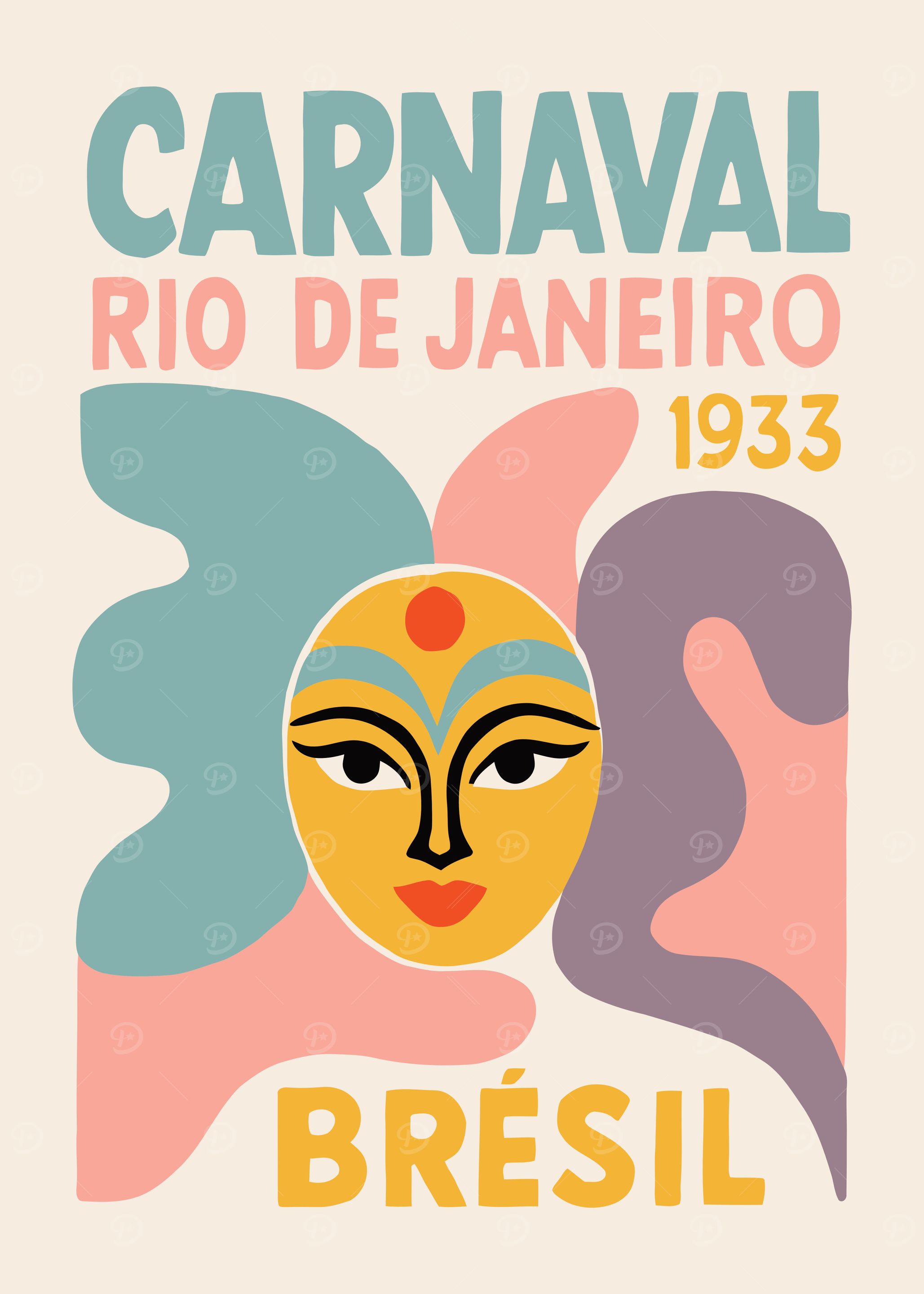 Carnaval Rio de Janeiro 1933 Poster