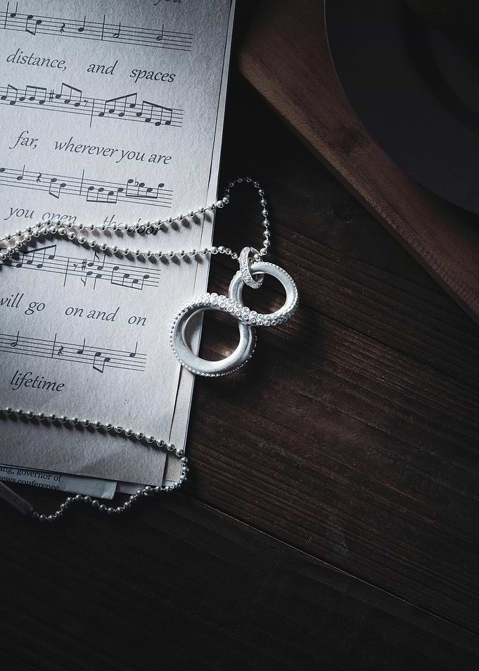 Infinity Necklace on Sheet Music