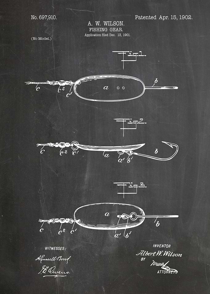 A.W. Wilson Fishing Gear Patent